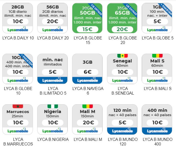 Tarjeta Sim Prepago Lycamobil con 0€ de Saldo, tarjeta sim micro nano de prepago, activación con tus datos.