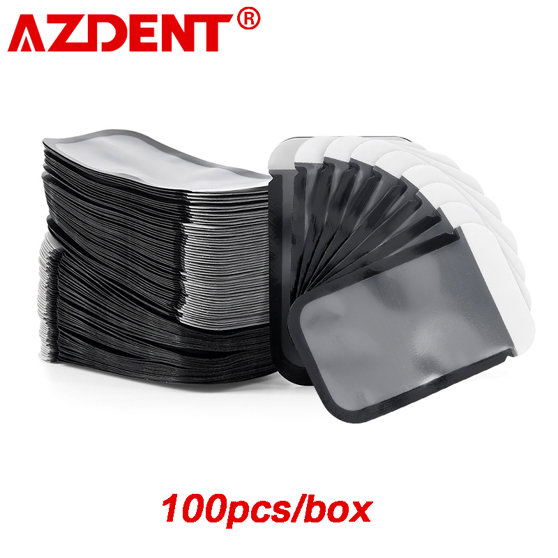 100 pièces/boîte AZDENT dentaire X Ray Film barrière enveloppes clinique phosphore jetable plaque pochette de protection sac de couverture