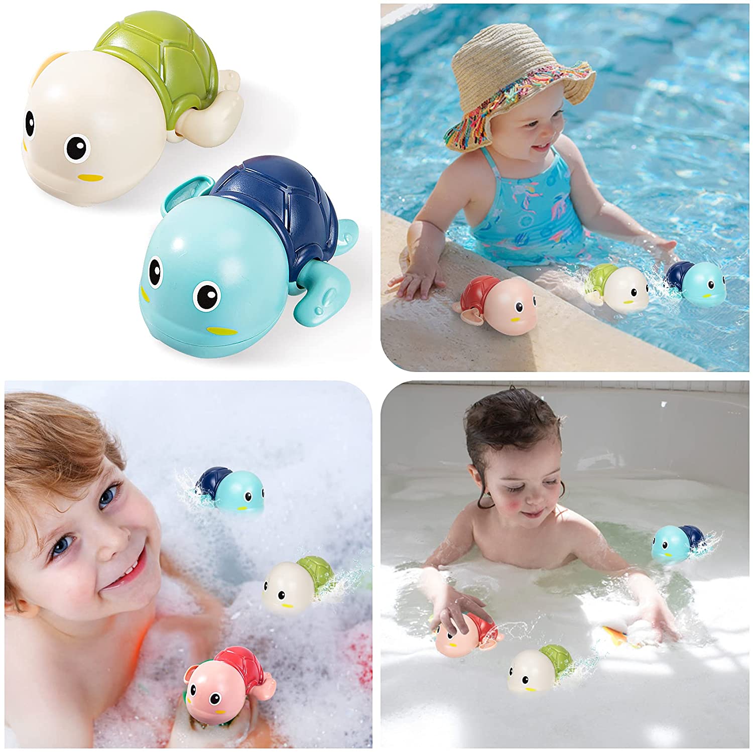 1 pz giocattoli da bagno per bambini anatre da bagno cartone animato animale balena granchio piscina catena orologio per bambini giocattolo acquatico per bambini 0 24 mesi