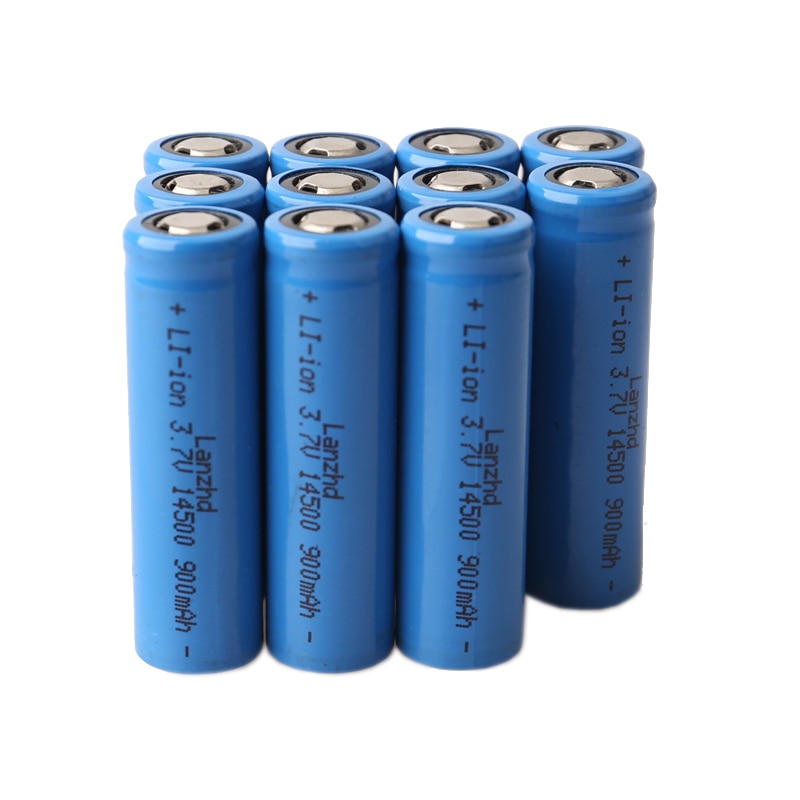 1-8PCS 14500 battery 3.7V 900mAh Rechargeable Li-ion Battery for LED Flashlight Battery accumulator battery real capacity