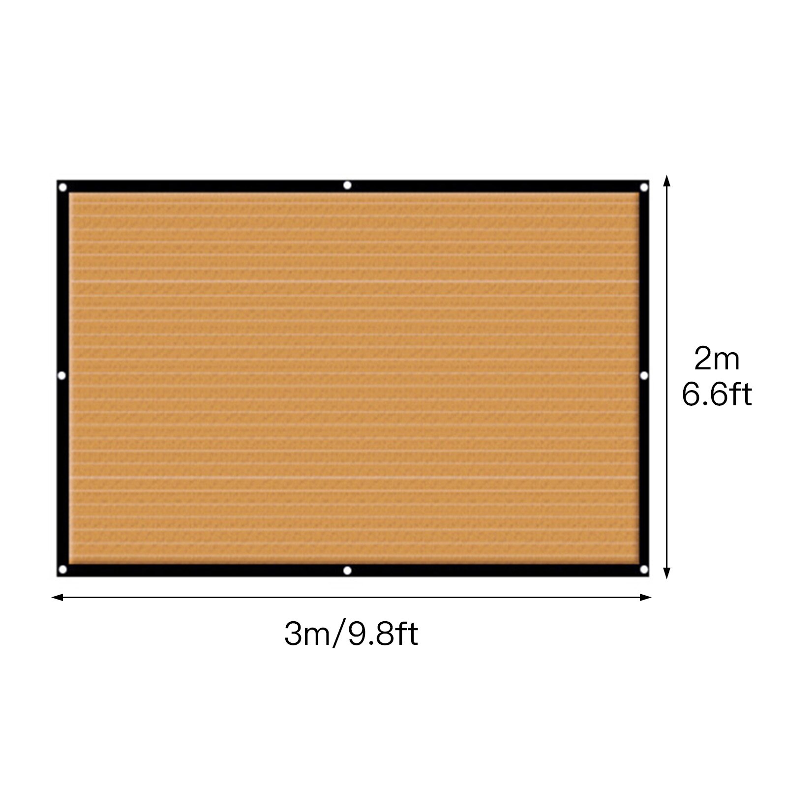 Pergola Shade 1PC Courtyard Villa UV Sunblock Sunscreen Resistant Patio PE Protection Fence Canopy Fabric Shading Net: Khaki 2x3M 1PC