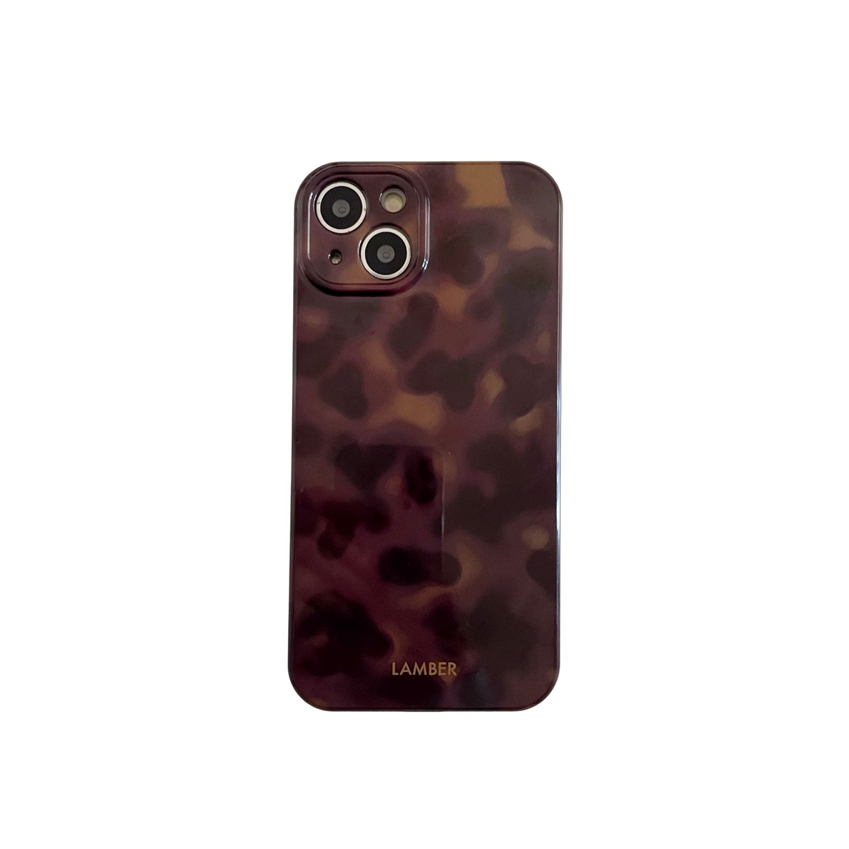 Classic Stylish Amber Color Lamber Pattern Glossy Phone Cover Case for iPhone 16 15 14 13 12 11 Pro Max Plus: for iphone13(6.1")