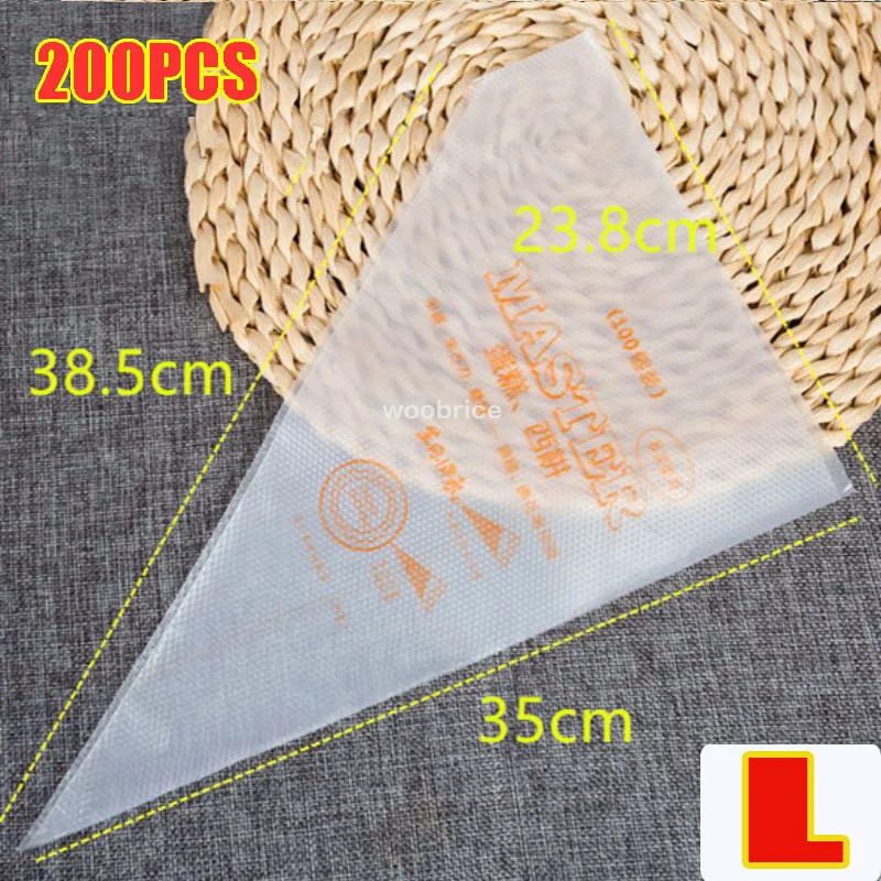 Wegwerp Deegzakproducten Voor Cakes Piping Cake Slagroom Spuitzak Keuken Bakaccessoires Cake Designtips Tools: Black