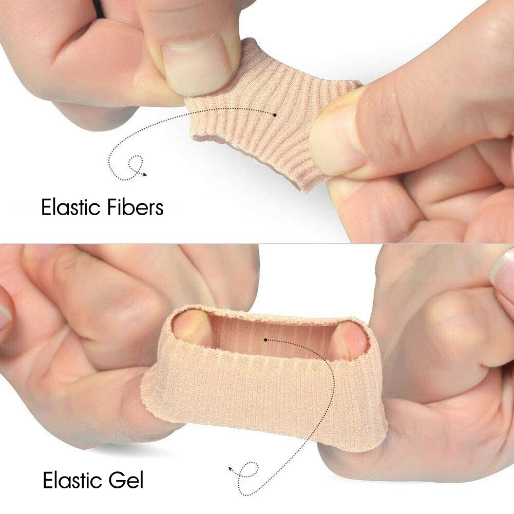 Protector de dedos de los pies de tela, tubos separadores, alivio del dolor de manos y pies, vendaje suave, herramientas para el cuidado de los pies, herramientas de protección de callos, 1 ud.