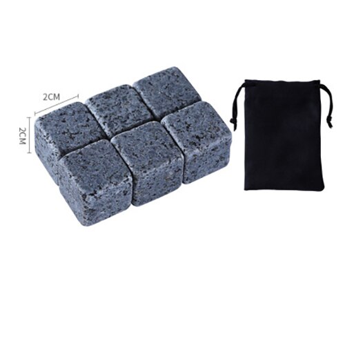 Kreatywność chłodnica naturalne kamienie Whisky zestawy wielokrotnego użytku ze stali nierdzewnej kostki lodu szczypce robić lodu kostki chłodzące wina prezenty narzędzie: A-6szt