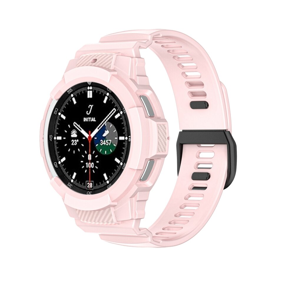 Pasek silikonowy + etui do zegarka Samsung Galaxy 4 klasyczny pasek sportowy 46mm 42mm zintegrowany pasek do zegarka Galaxy Watch4Classic