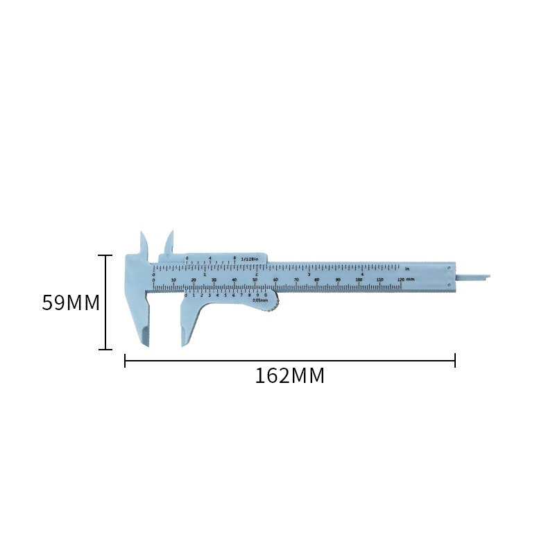 Double Scale Plastic Vernier Caliper Ruler Measuring Student Calipers Size Measuring Tool 1Pcs