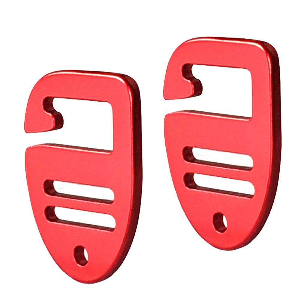 2 Pieces Webbing Buckles Outdoor G Hook Webbing Buckle Lightweight Hanging Carabiner Backpack Red