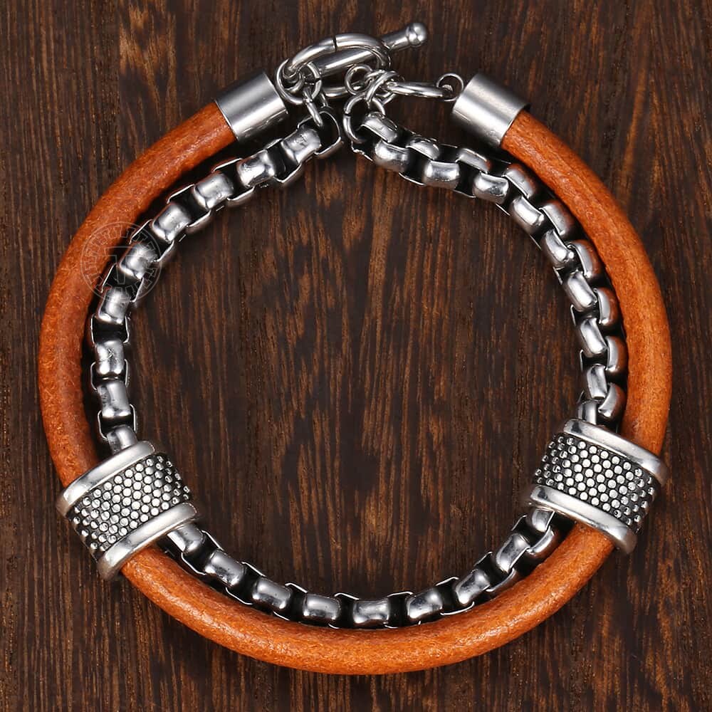 Männer Leder Armbinde Schwarz CZ Charme Edelstahl kubanisch Verknüpfung Kette Armbinde Männlichen Schmuck für Männer 20cm DLB65