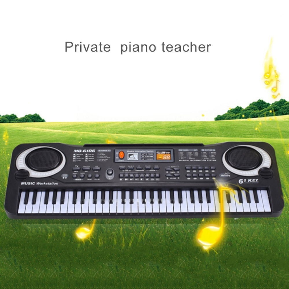 61 tangenter digital musik elektronisk keyboard keyboard elpiano kids us/eu stik