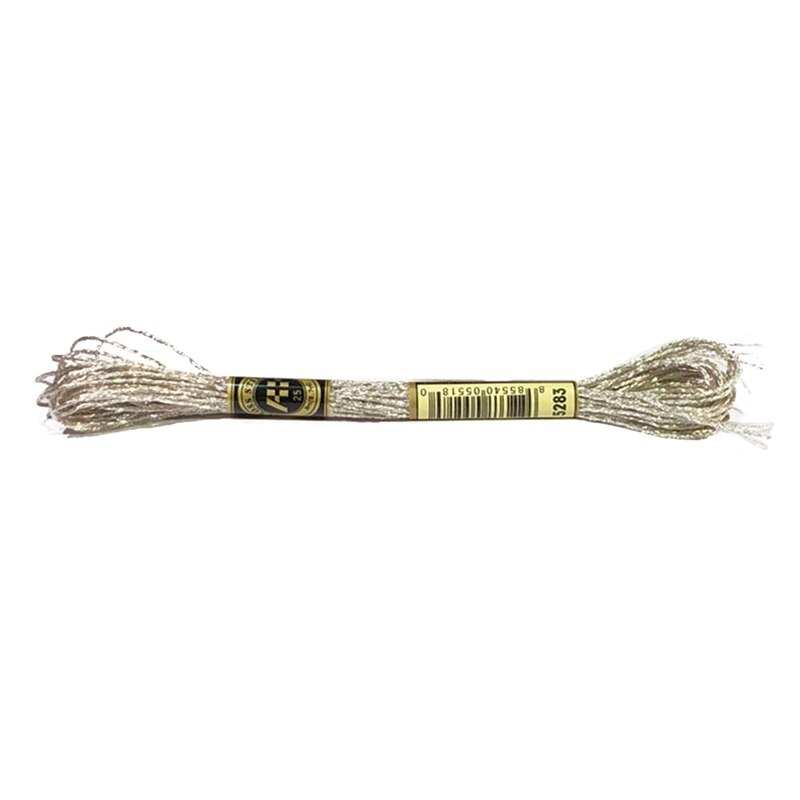 8 meter 12 tråde farverig metallisk tråd håndlavet korssting ledningstråd guld silke broderitråd: Sølvhvid