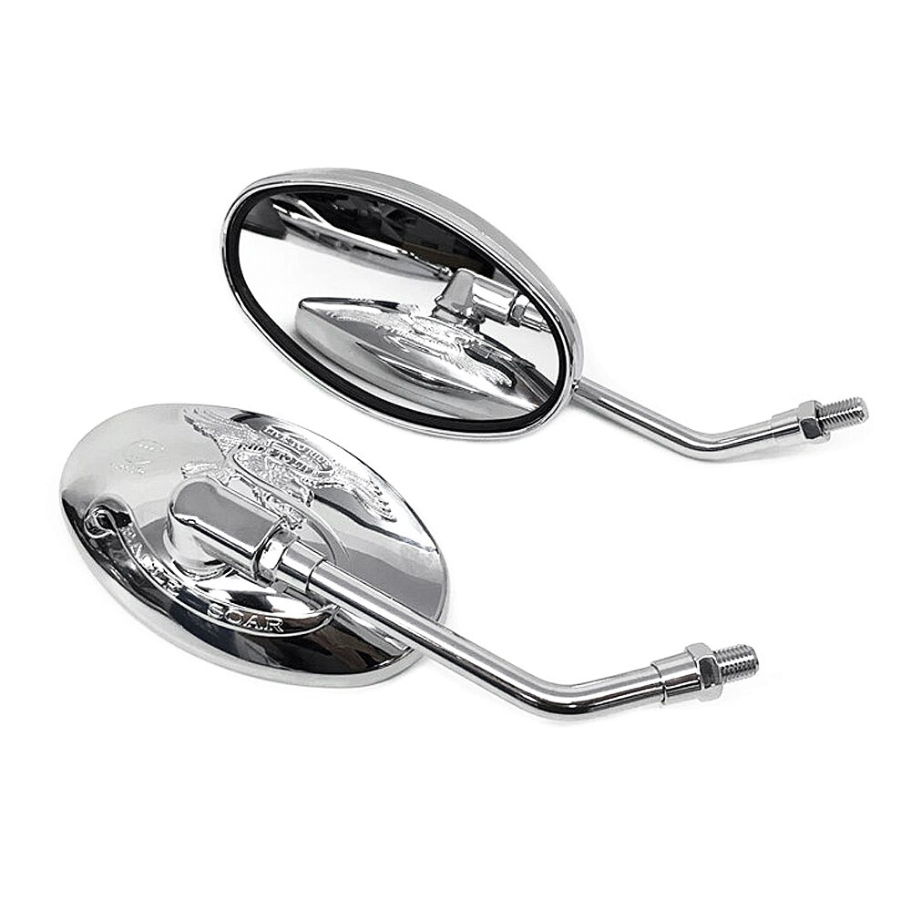 Universal Motorcycle Spiegel Chrome Oval Motorcycle Rear View Side Spiegels Voor Yamaha Vtx 1300 1800 Xt 600 Virago 125 535 1100