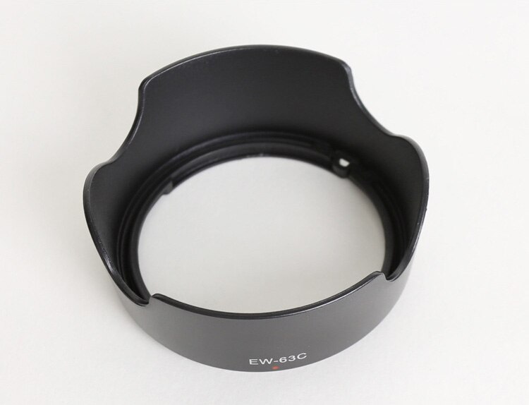 EW-63C lens hood for Canon EF-S 18-55mm f/3.5-5.6 IS STM snap-on bracket Can be installed in reverse