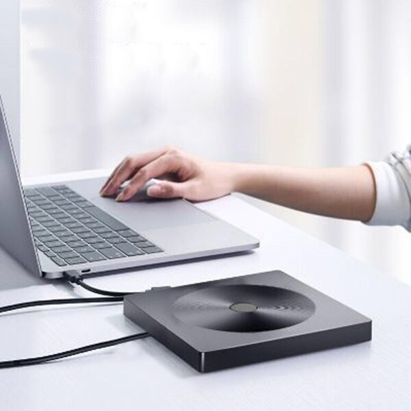 Externe CD DVD Stick, typ C USB 3,0 Tragbare Externe CD DVD Laufwerk Brenner Kompatibel mit Mac/Windows Optische Laufwerk CD DVD-RW W
