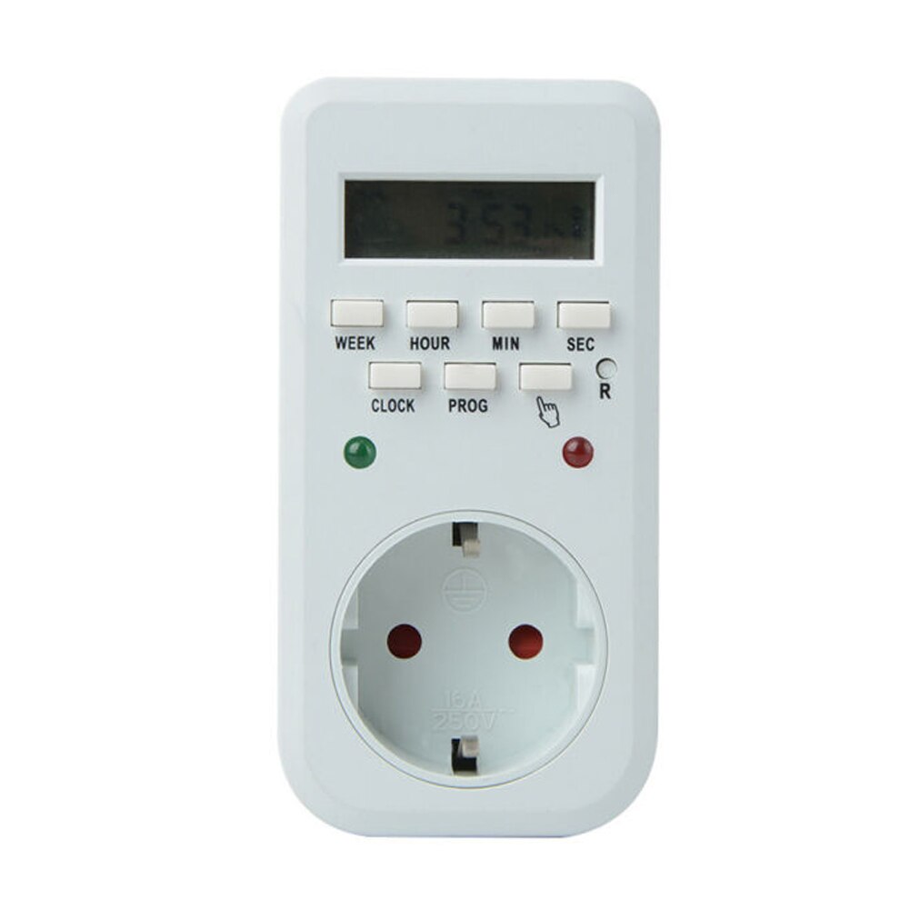 UK/EU Plug LCD Digital Timer Outlet 7 Day Programmable Wall Timer Switch Timer Switch Light Switch Timer Programmable