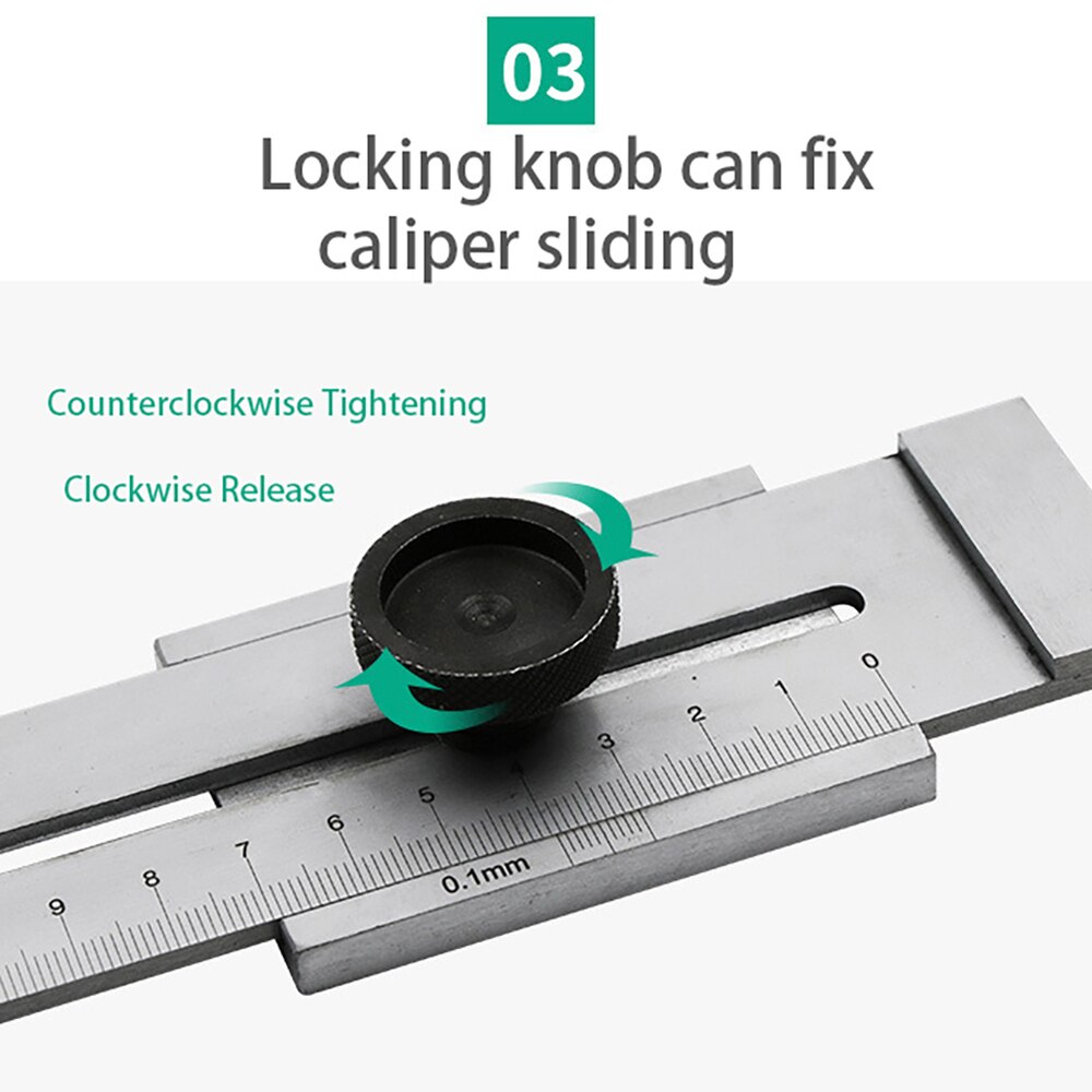 200mm/250mm/300mm Screw Cutting Marking Gauge Mark Scraper Tool for Woodworking Measuring Knurled thumb screw marking Set