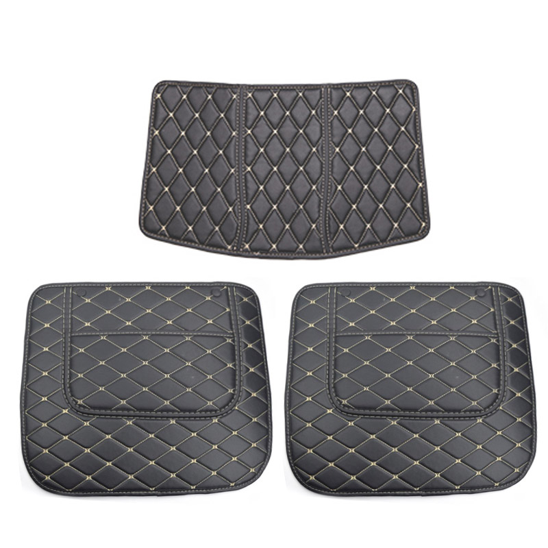 Vtear Voor Hyundai Kona Accessoires Encino Auto Armsteun Anti-Kick Pad Lederen Beschermhoes Auto Anti-Vuil mat: Paars