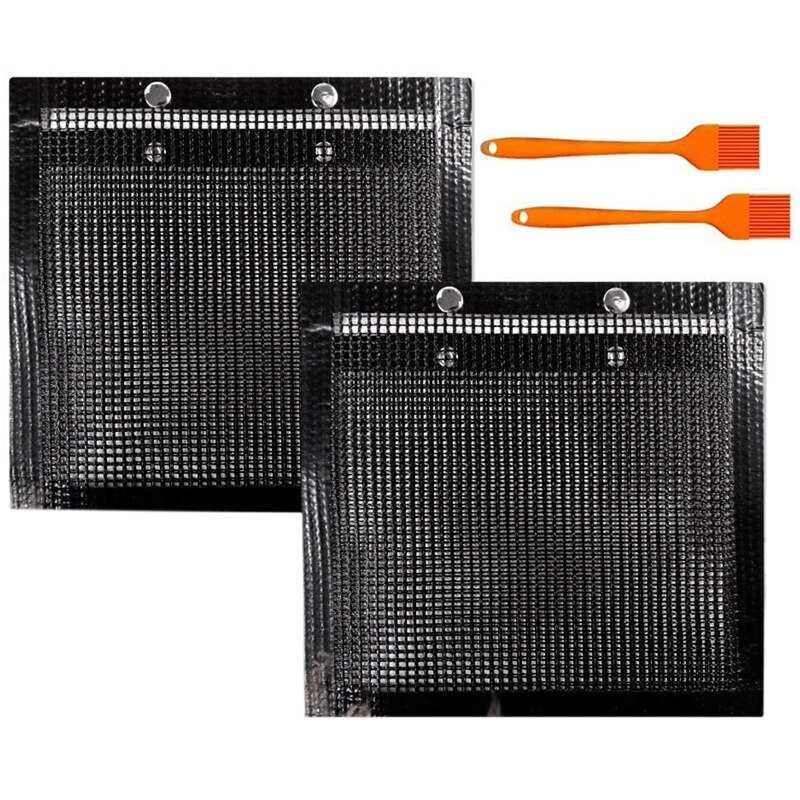 Non-Stick Mesh Grilling Bag,BBQ Grill Mesh Bag, Outdoor Picnic Tool Reusable and Easy to Clean Non-Stick BBQ Bake Bag: Default Title