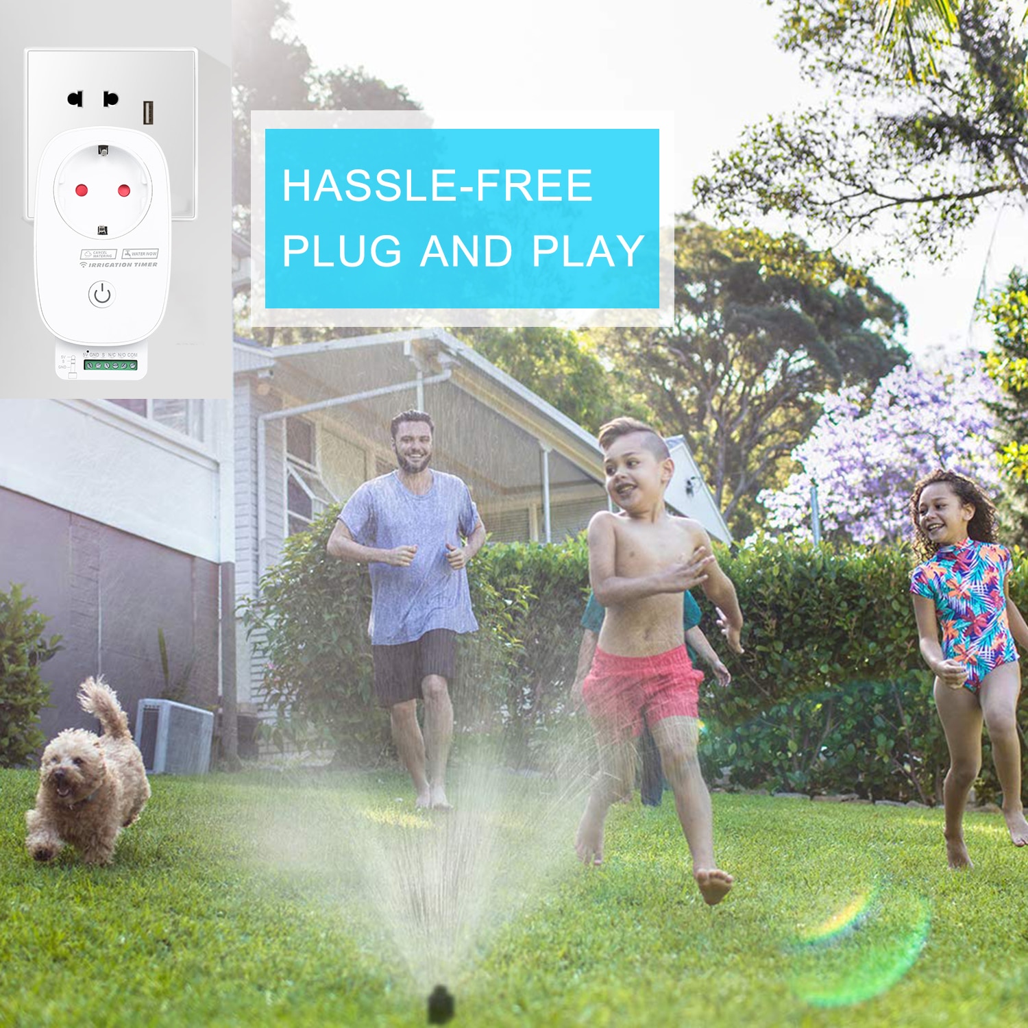 Wifi-styrning trädgård bevattningssystem smart sprinklersystem styrenhet utomhus trädgård timer hem automatisk bevattningsventil