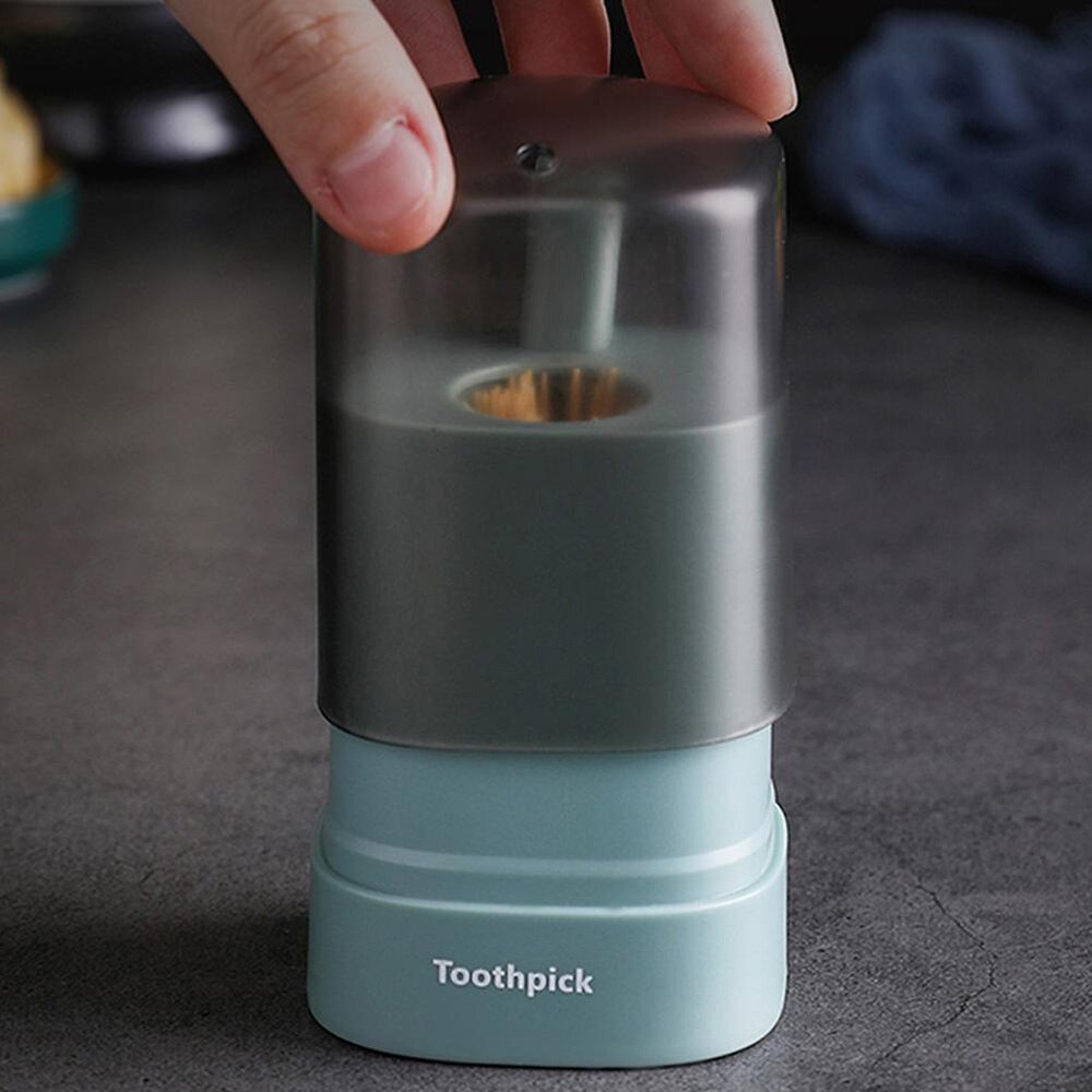 1pc Automatic Pop-Up Toothpick Box Holder Container Portable Toothpick Dispenser Storage Box Swab Organizer Table Decoration