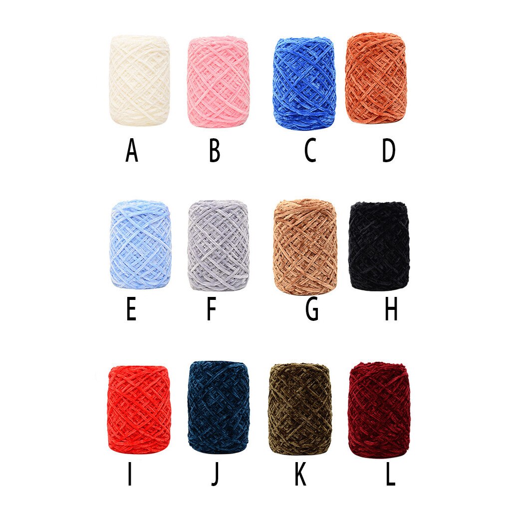 100g or velours itinérant écharpe tricoté à la main laine fil épaisseur chapeau ménage tricot peigné doux bébé fil Crochet # R5