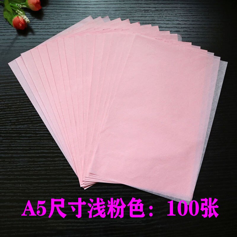 100/80pcs Tissue Paper A4 A5 Copy Tracing Paper Wrapping Paper Shoes Clothes Lining Compartment Moisture-proof Sydney Paper: A5 pink 100pcs