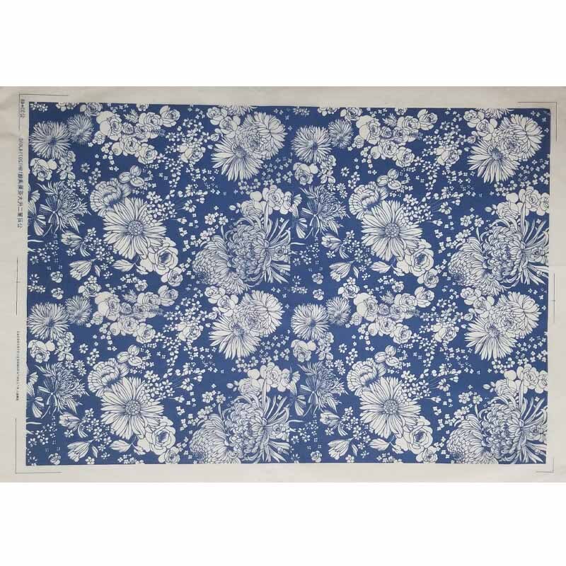 Keramik Aufkleber Diy Keramik Tonne Unterglasur Farbige Blume Papier Blau Porzellan Transfer Papier Hohe Temperatur Aufkleber Papier: 09