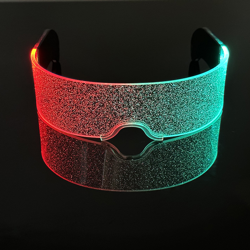 Gafas luminosas LED para de cumpleaños, lentes de neón con luz brillante de colores, accesorios intermitentes para Mascarada y concierto, Rave
