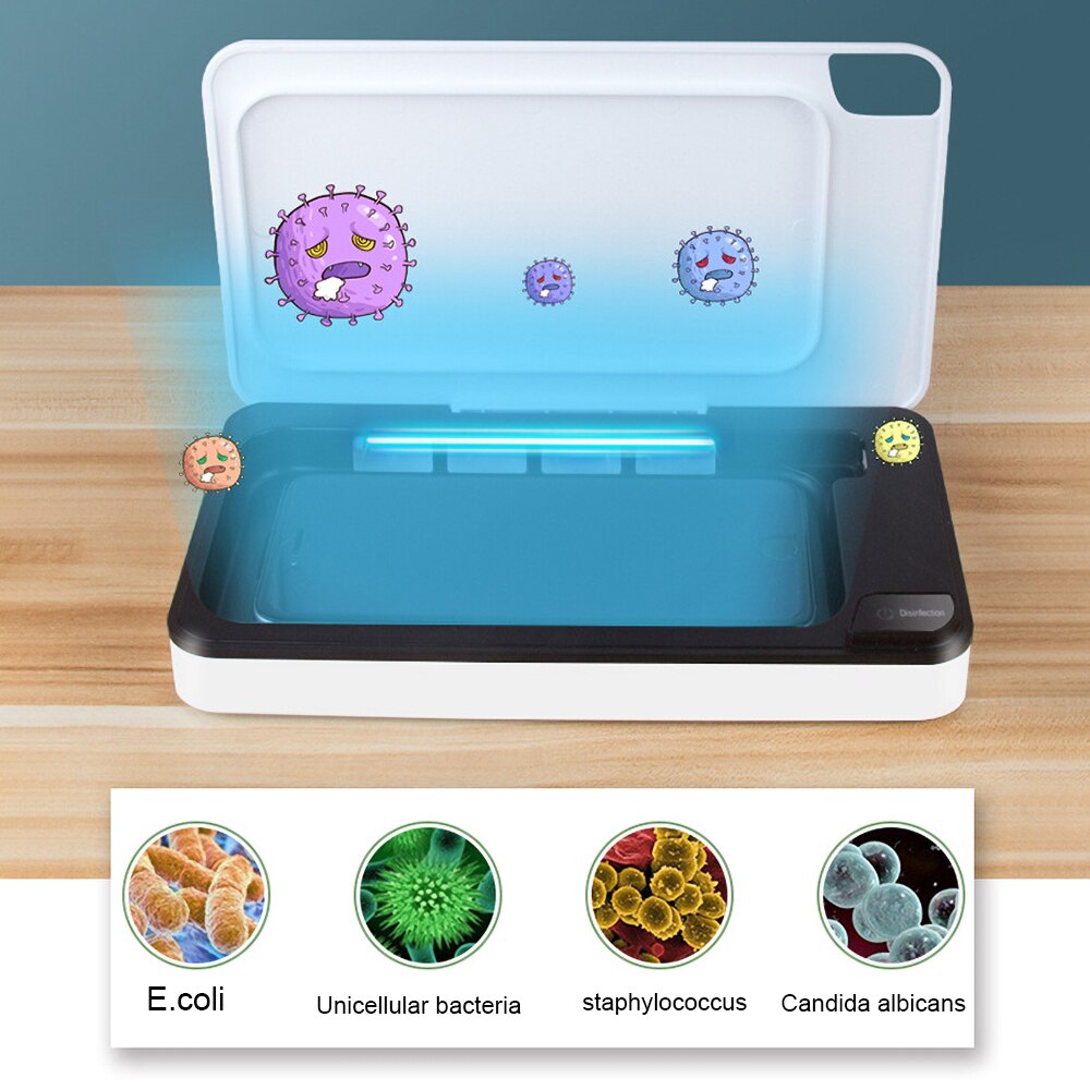 Multifunction UV Light Phone Sterilizer Box Anti Bacterial Ultraviolet Ray Disinfection Cabinet For Jewelry Watch Face Mask