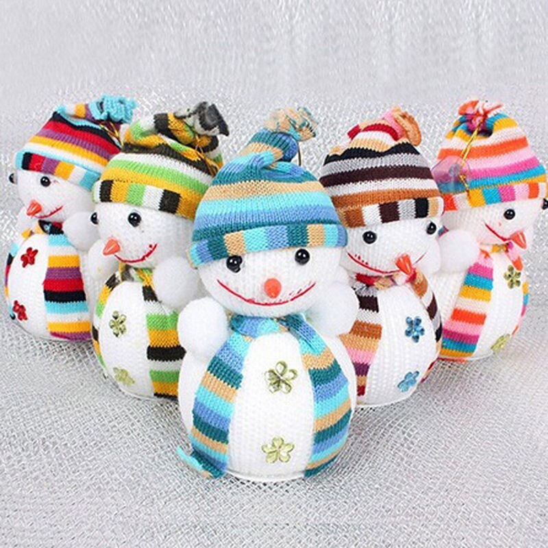 Kerstboom Sneeuwpop Willekeurige Kleur 1Pc Home Decoration Festival Supplies Huishoudelijke Producten Sneeuwpop Pop