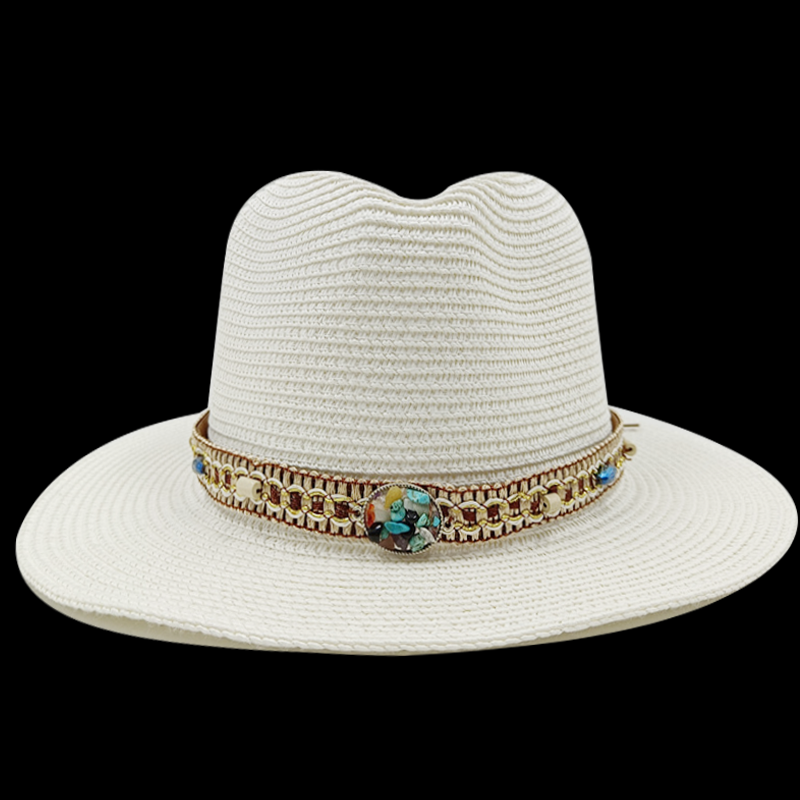 Jazz Top Chapéu de Palha Rosa Novos Acessórios Chapéu de Praia Chapéu de Homens e Mulheres Novo Chapéu de Sol Essencial Verão Praia Viagem: Prateado