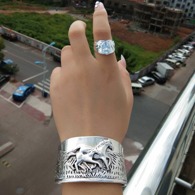 Hzew três projetos cavalo pulseiras dois amor cavalo bangle cuty cavalo pulseiras presente