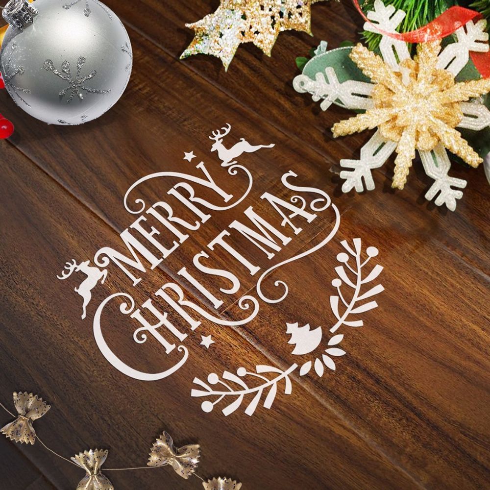 Plantillas huecas de Navidad para pintura de pared, álbum de sellos para estampado de álbum, tarjeta de papel en relieve decorativa, plantilla de flores