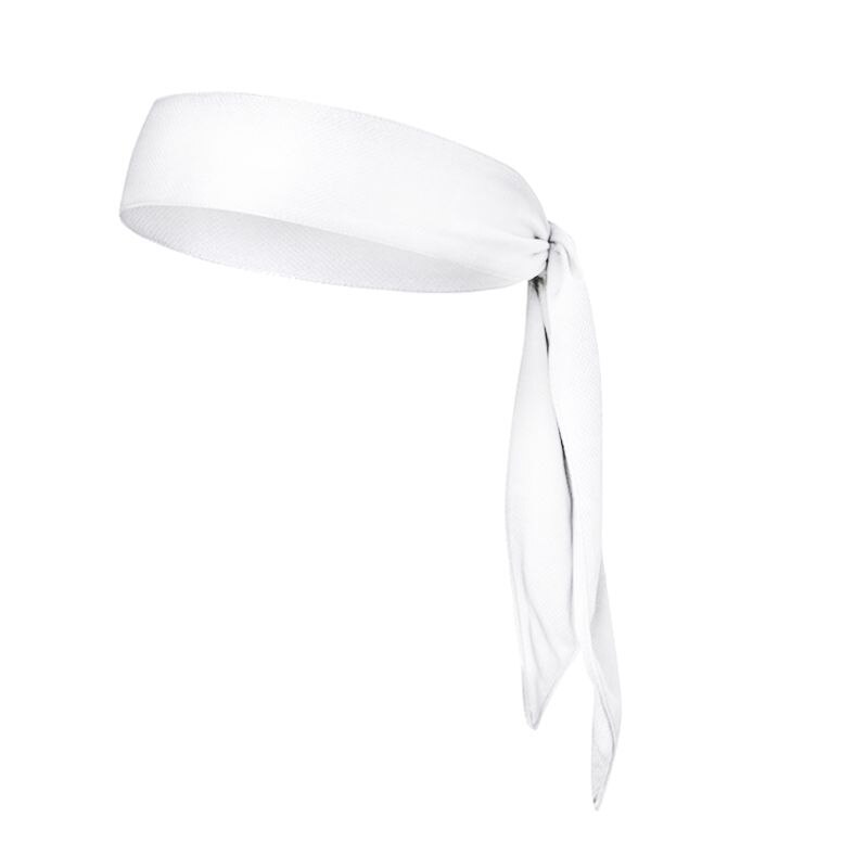 Head Tie Sports Headband Sweat Absorption Hair Hoop Stretchable Moisture Wicking Running Tennis Working Out Supply: White