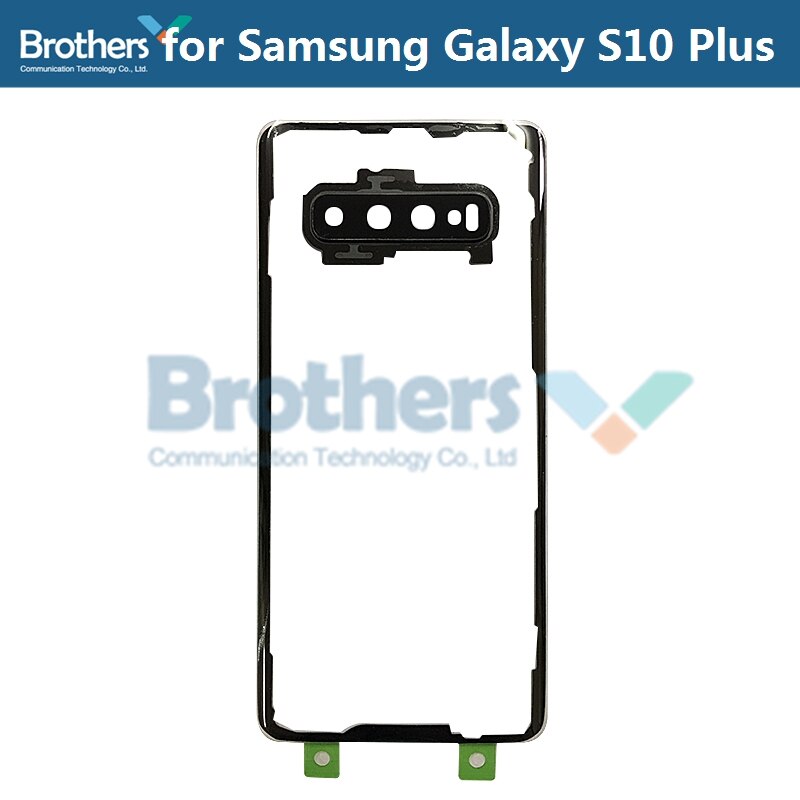 Batterij Behuizing Voor Samsung Galaxy S10 S10e S10 Plus Transparante Batterij Deur Met Camera Glas Back Cover Voor G973 G970 g975: For S10 Plus G975