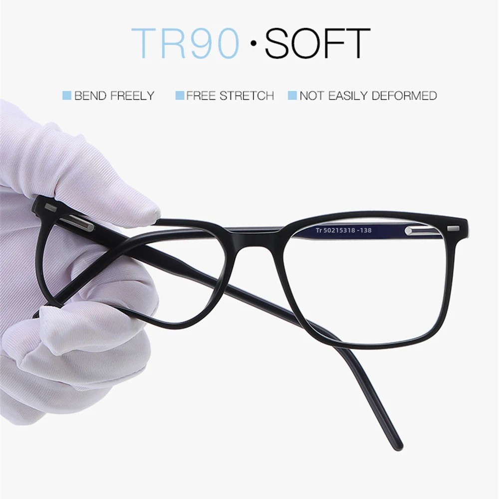 VIVIBEE 2025 Square Blue light Blocking Glasses Men TR90 Light Frame Anti Blue Ray Eyeglasses Women Classic Computer Eyewear