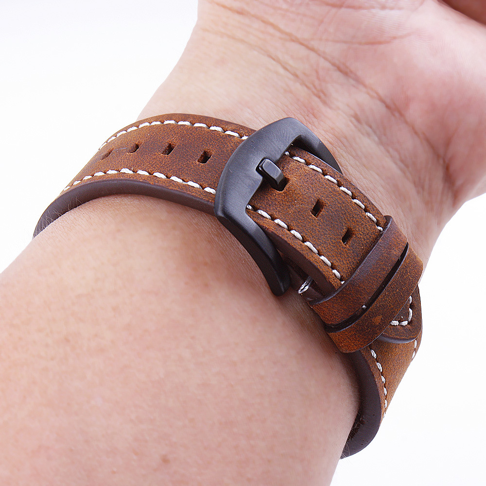 18mm 20mm 22mm Leder Uhrenarmband Schnellverschluss für Mann Braun Schwarz Armband aus doppelseitigem Kalbsleder iMAVEN