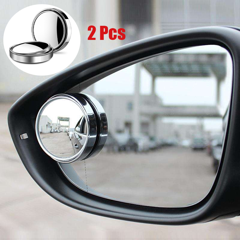 2 Stuks Verstelbare Auto Rond Frame Convexe Dode Hoek Spiegel 360 Graden Groothoek Helder Achteruitkijkspiegel Veiligheid Rijden