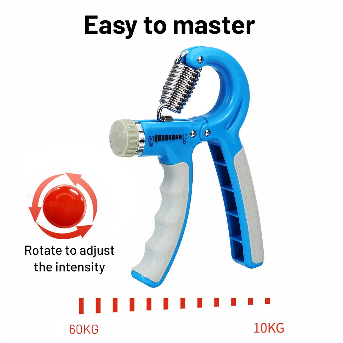6Stck einstellen Fitnessstudio Fitness Einstellbare Hand Griff Finger Unterarm Stärke Muskel Erholung Hand Greifer Trainer Trainer Ausbildung Bausatz