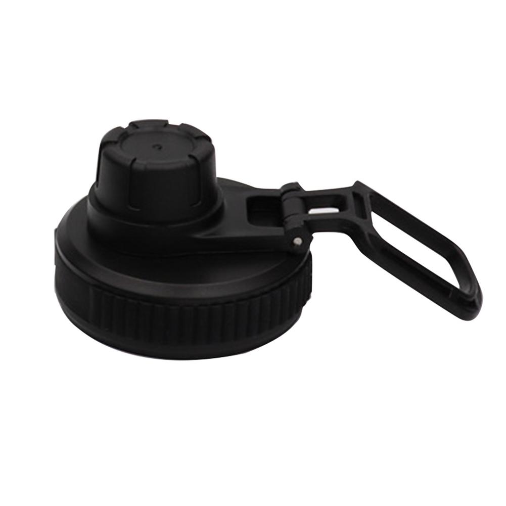 Stro Deksels Pp Plastic Sport Brede Mond Nozzle Cap Hydro Kolf Vacuum Fles Stro Cap Brede Mond Deksel Draagbare Vervanging deksel: Black