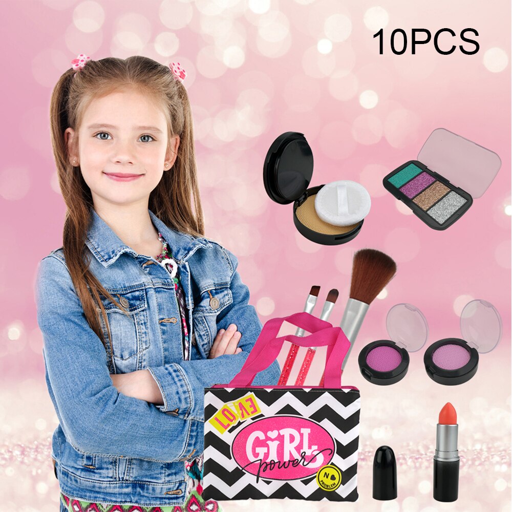 Mooie kleur make-up speelgoed make-up kwast blush 4 kleuren flitspoeder 7 stuks 10 stuks pak simulatie kleurrijk make-believe speelgoed
