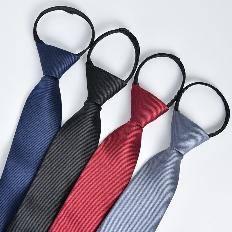 Cravatta con cerniera da uomo pigra 8CM cravatta a righe articoli tutto'ingrosso per le imprese