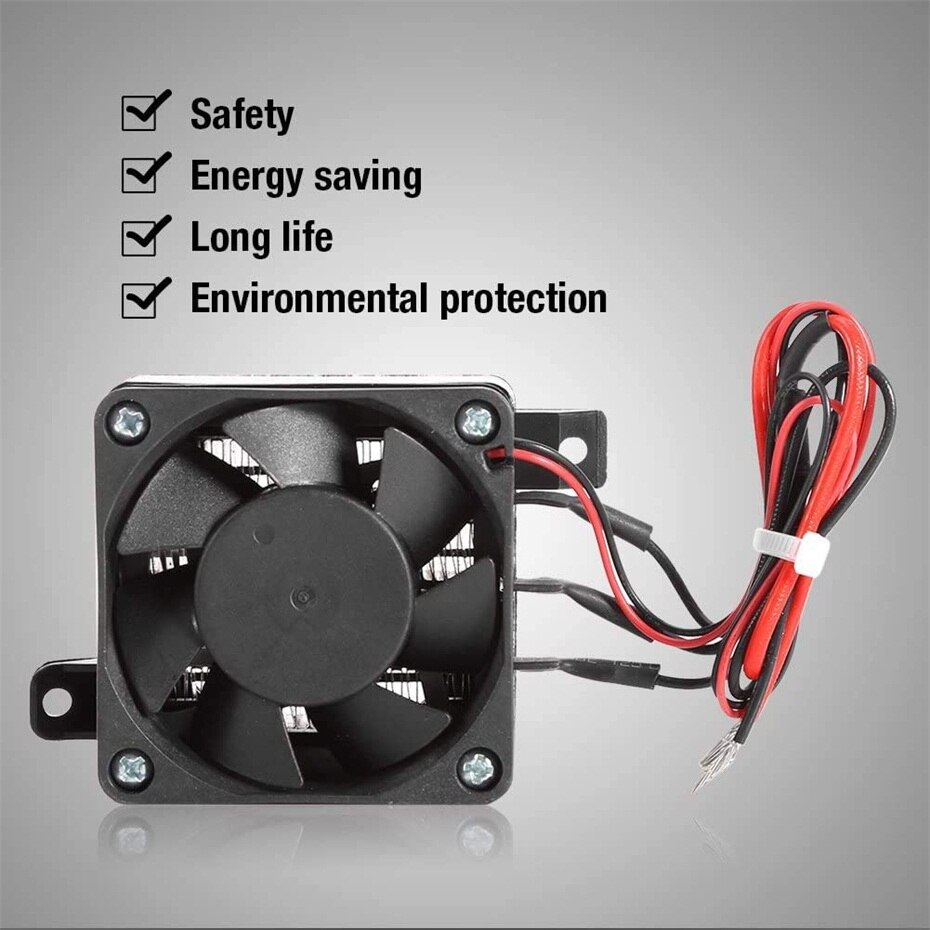 DC 12V 100W Room Heater Energy Saving PTC Car Air Fan Heater Constant Temperature Heating Heaters Factory Price Safe Home DIY