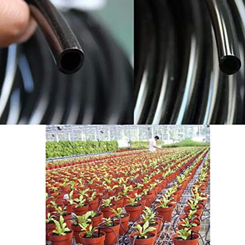 50m 4/7mm växthus trädgård bevattning automatisk bevattning rördelar tillbehör automatiska tillbehör dropp dropp bevattning