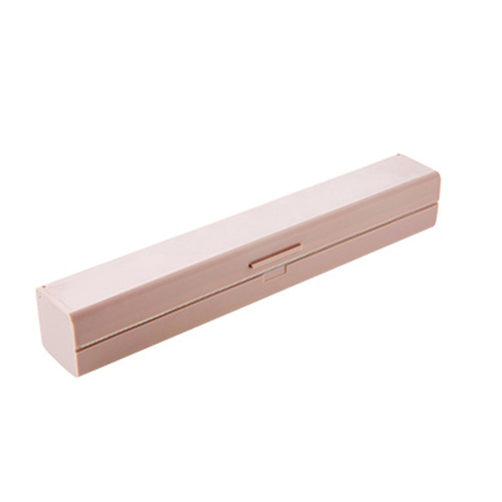 Magnetisk cling wrap dispenser rullfodral plastfolie dispenser skärare konserveringsmedel filmlåda kökstillbehör mat plast: Rosa