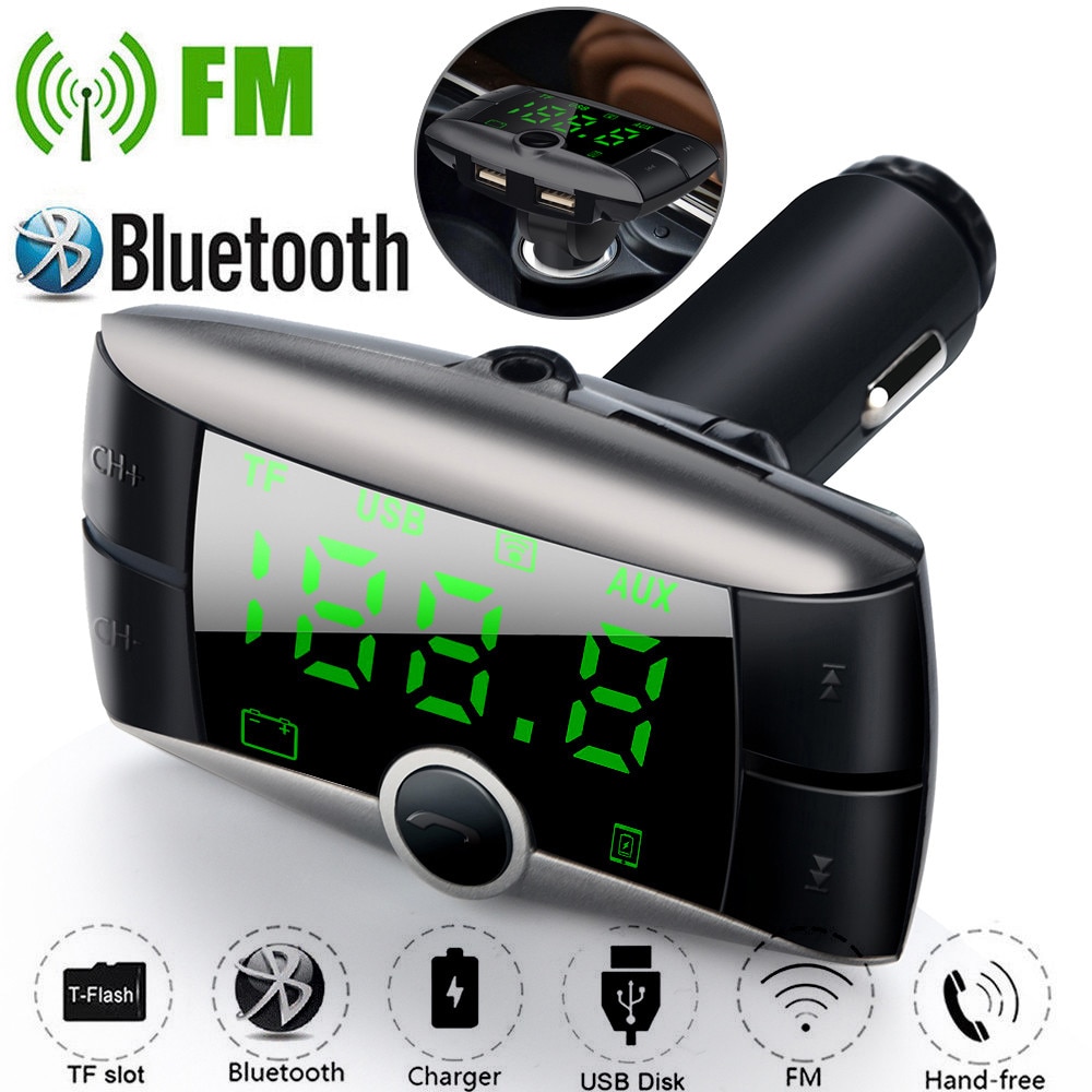 Omeshin Draadloze Bluetooth Fm-zender Modulator Carkit MP3 Speler Dual Usb Charger Met Quick Lading Auto Mp3 Speler Audio