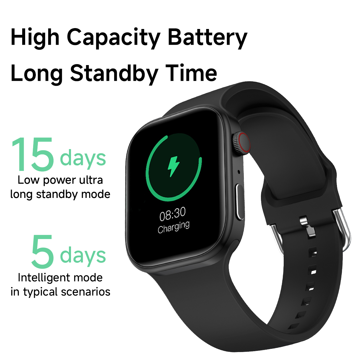 Novo smartwatch global 1.83 ''tela ips bluetooth chamada monitoramento de freqüência cardíaca à prova dwaterproof água esporte ao ar livre relógio inteligente para homens