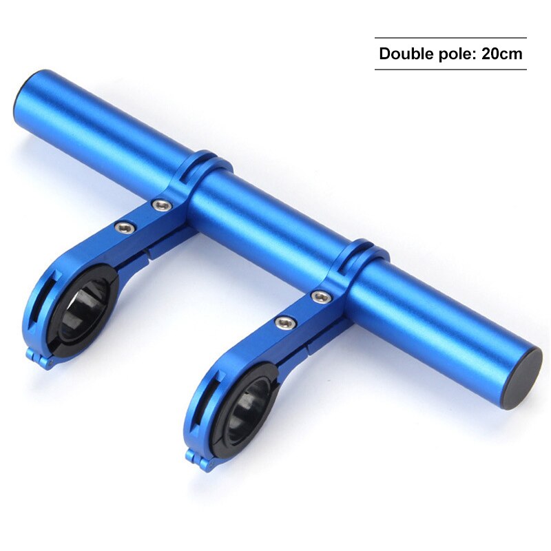 Fiets Stuur Extender, Fiets Stuur Extension Aluminium Mount Houder Dubbele Klem Fiets Beugel Fiets Accessoires: 20cm blue