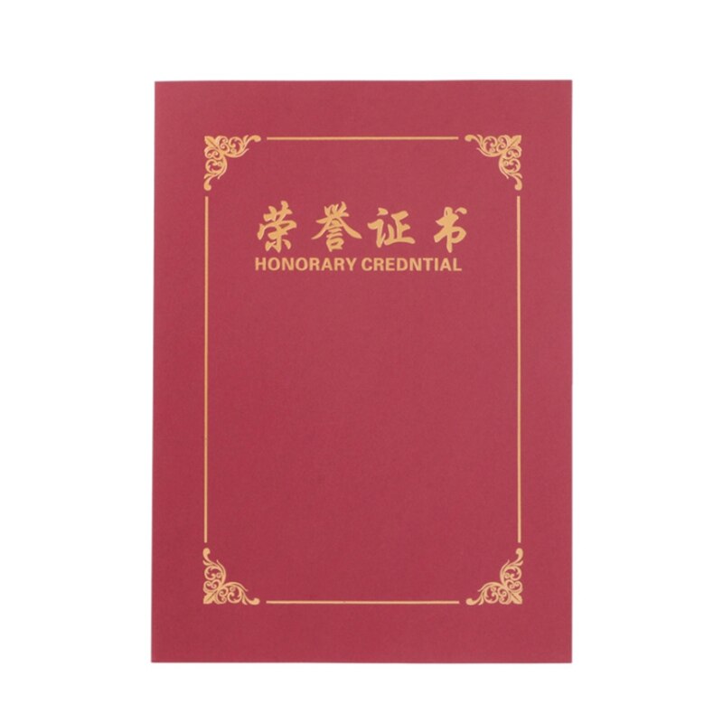 25 Packs van Red Certificaat Houder Diploma Houder Document Cover met Gouden Folie Grens voor Letter Size Papier