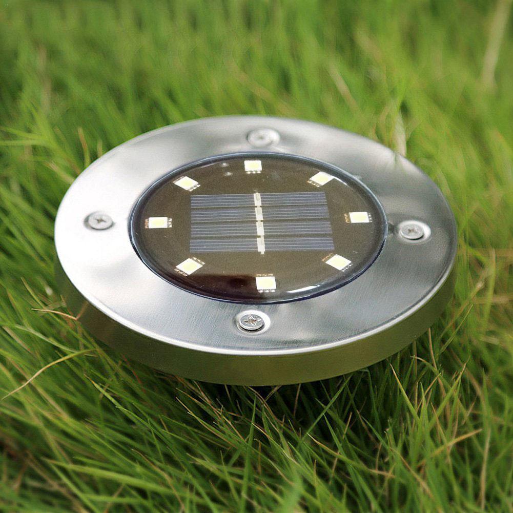 LED Solar Ground Lights Built-in Battery Underground Lights Solar Buried Outdoor Garden Courtyard Path Ground Light